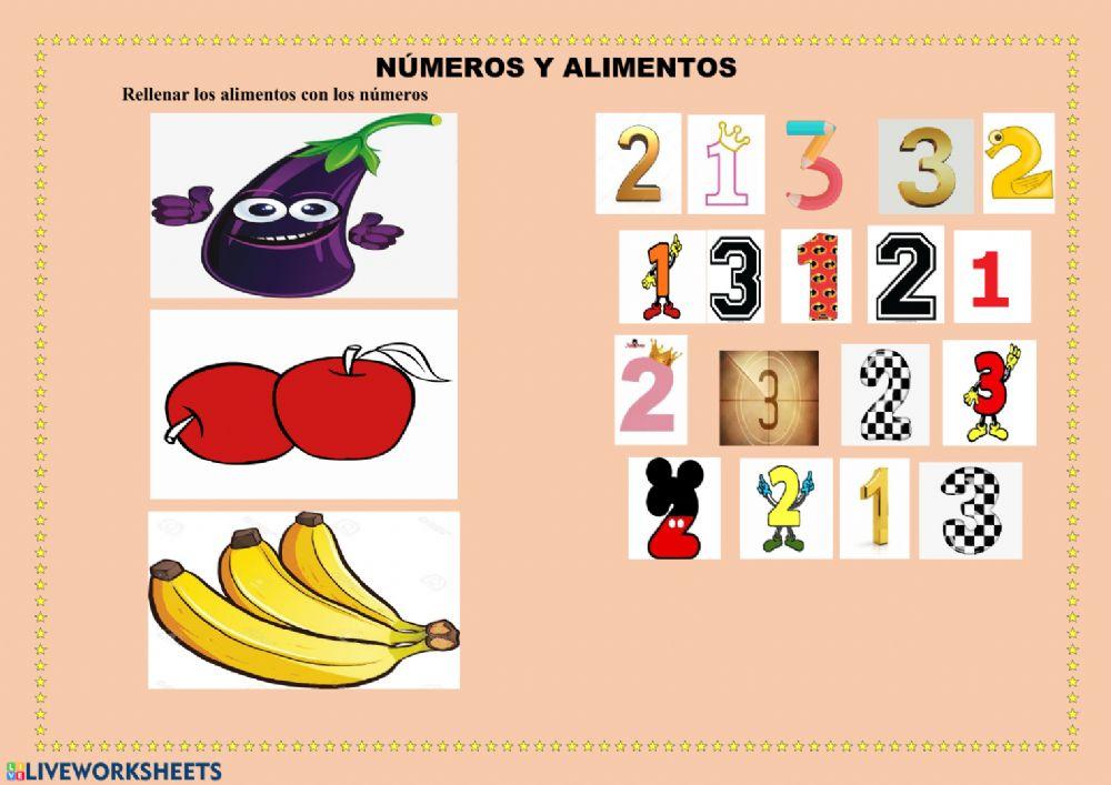 Numeros y alimentos