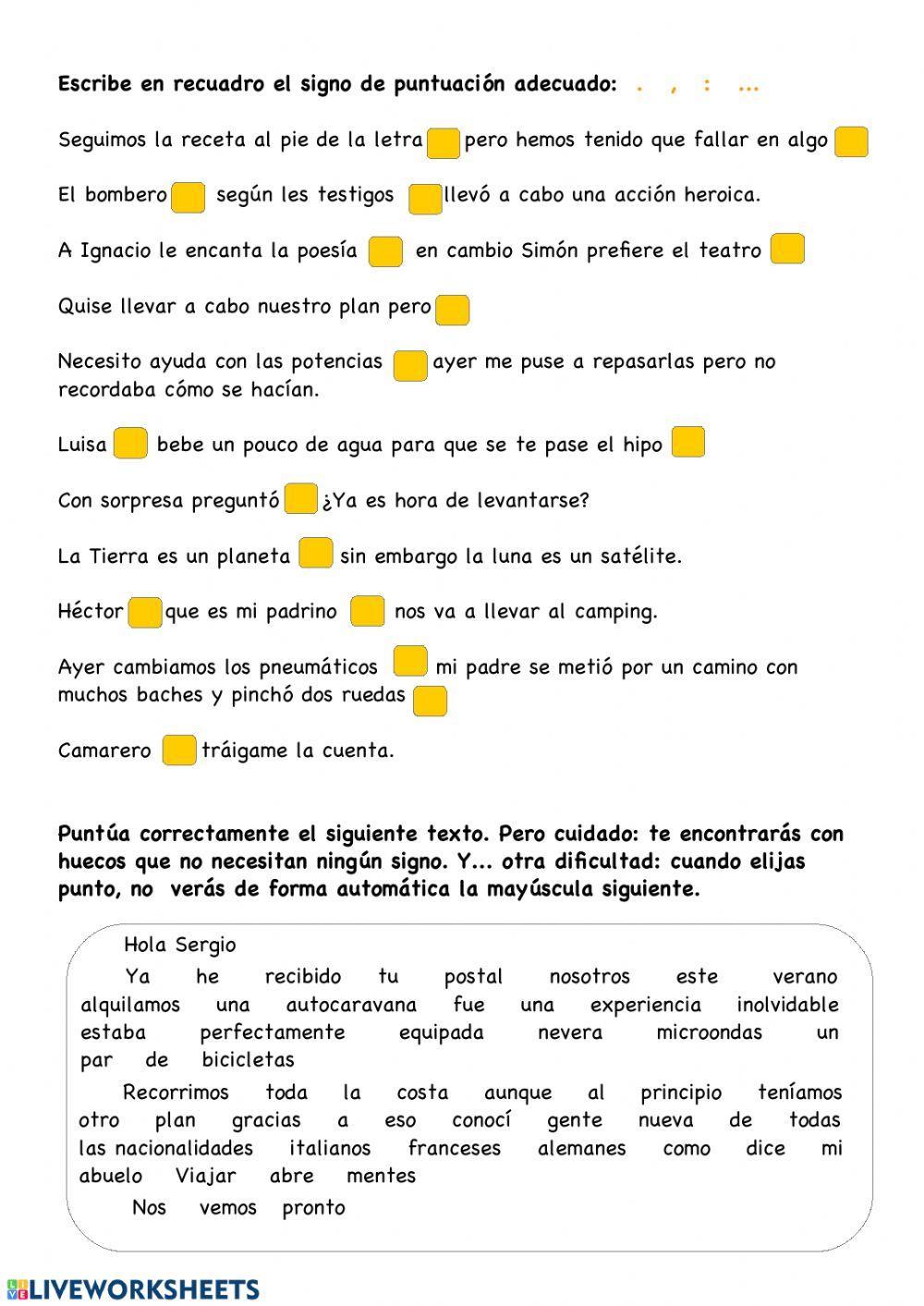 Signos de puntuación