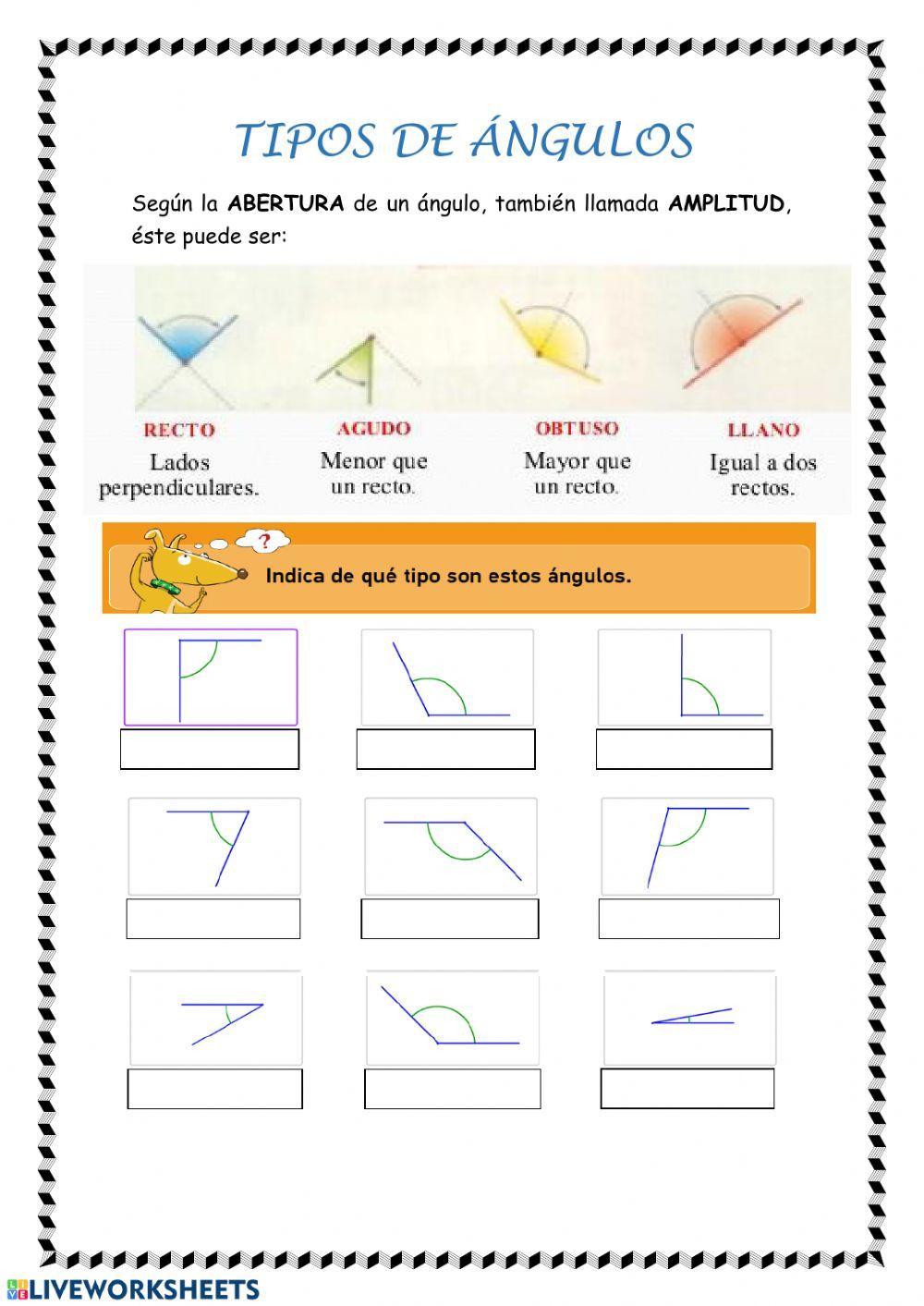 Tipos de ángulos