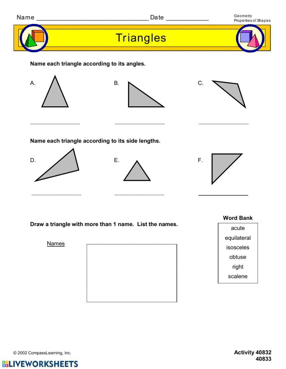 Classify Triangle According to Side Lengths