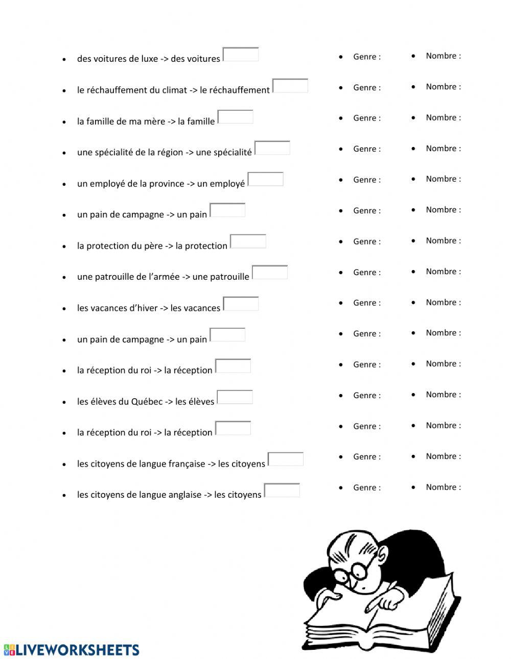 Le groupe nominal - j'enrichis mon vocabulaire