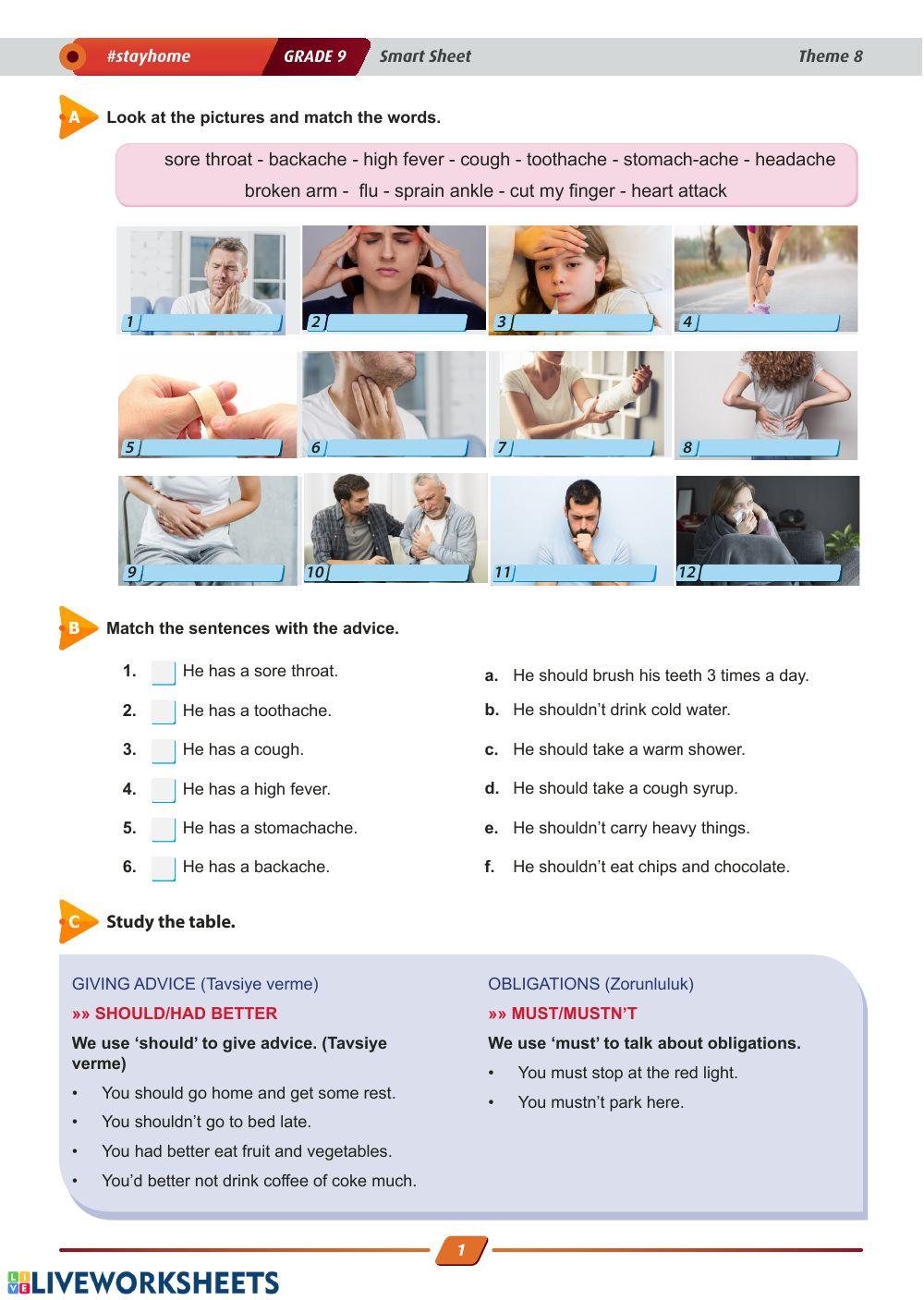 Grade 9 theme 8 grammar