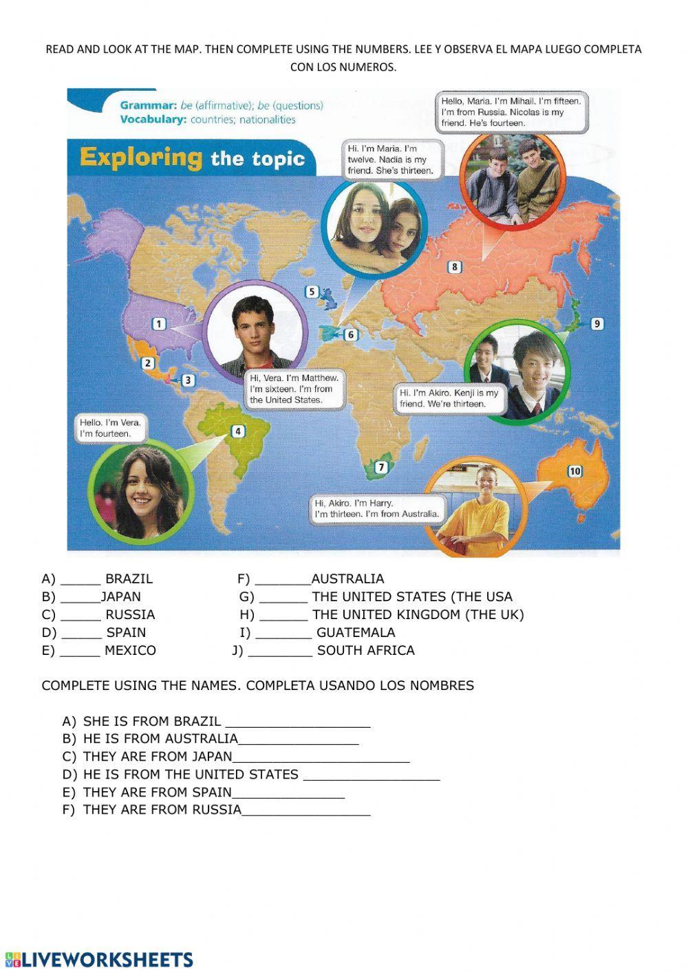 Countries and nationalities