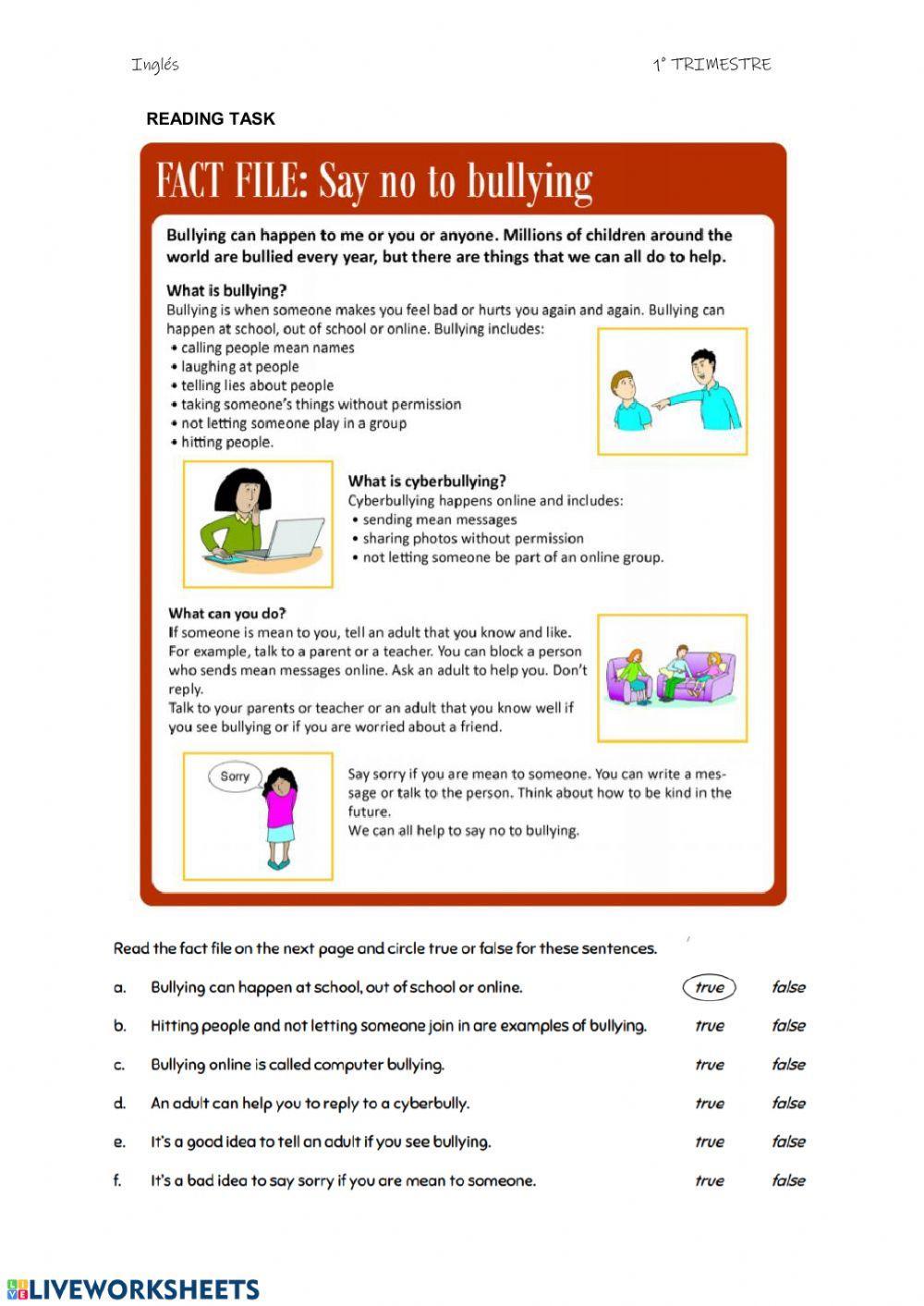 Ficha evaluativa de repaso inglés 6