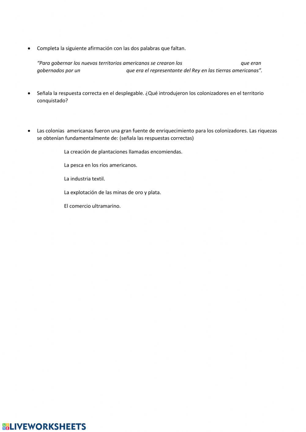 La colonización de América