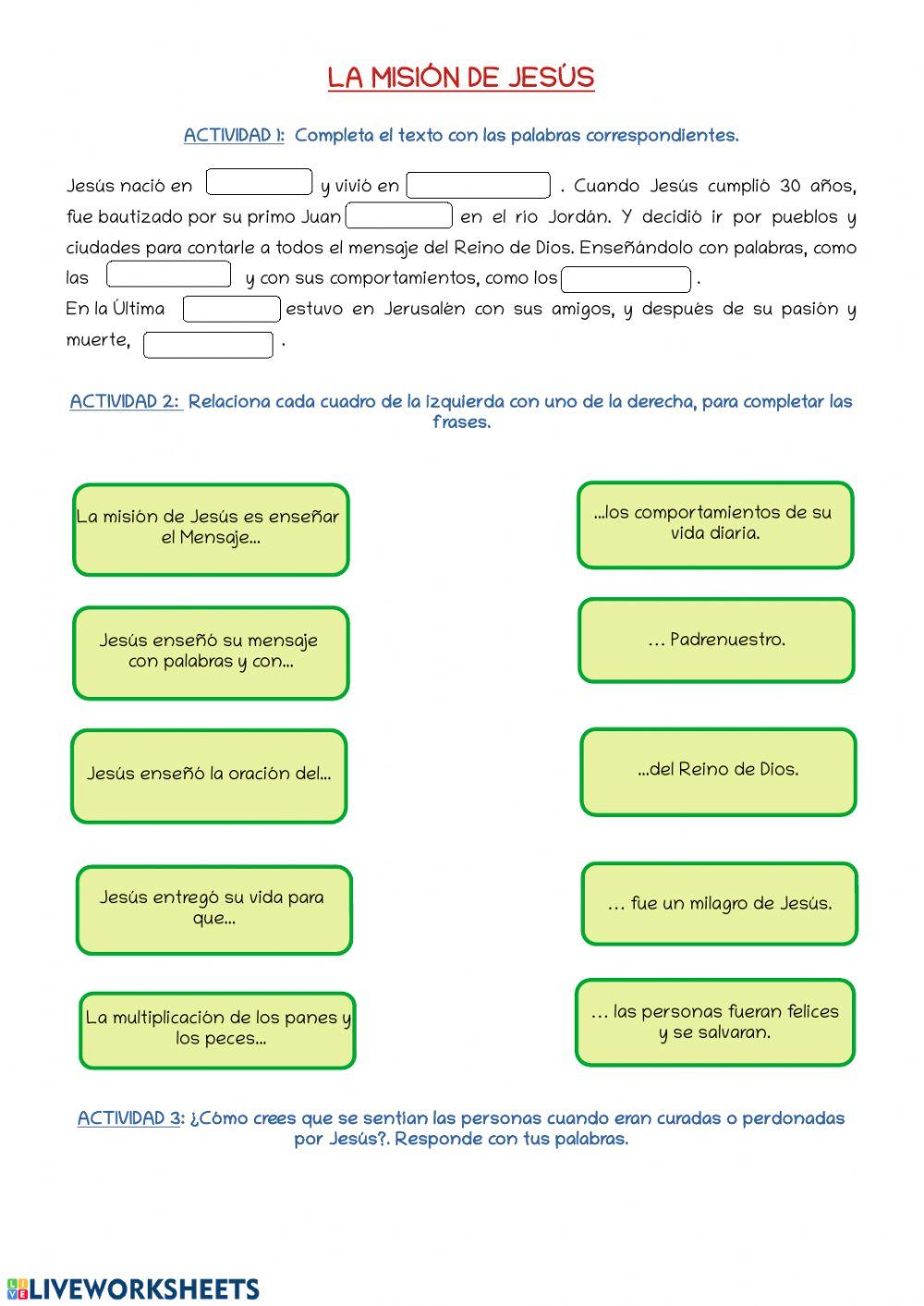 La Misión de Jesús La Misión de Jesús