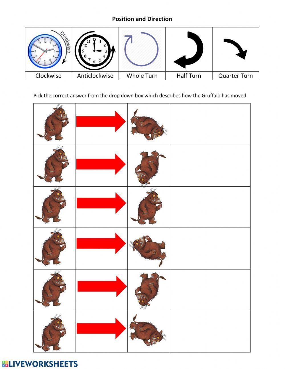 95592 whole turns half turns and quarter turns