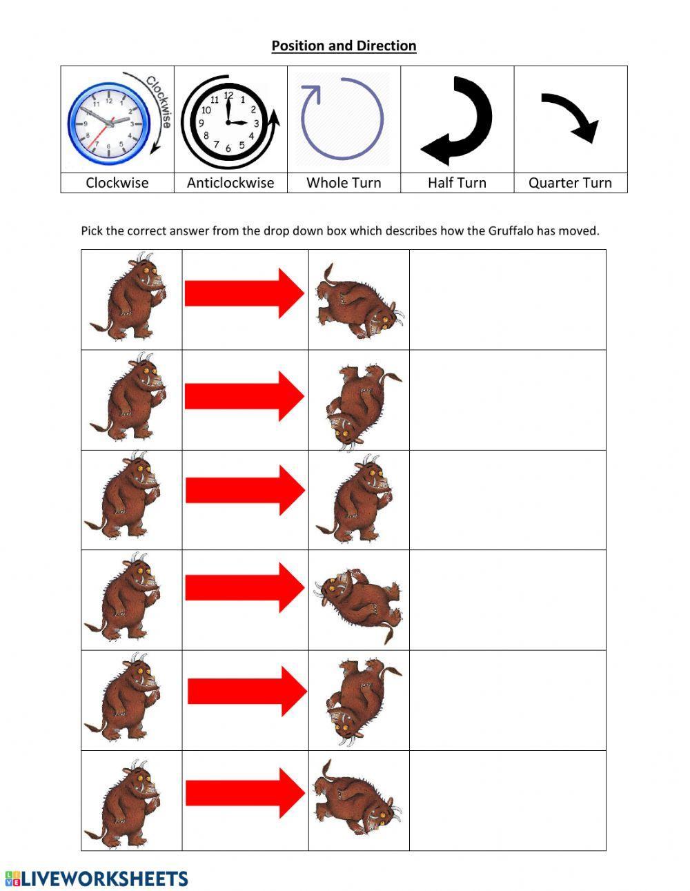 Whole turns, half turns and quarter turns