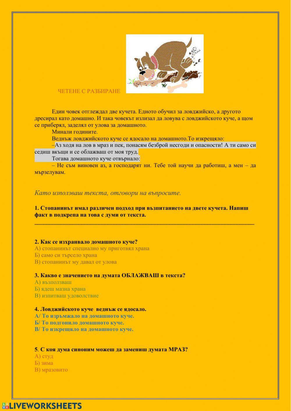 Четене с разбиране