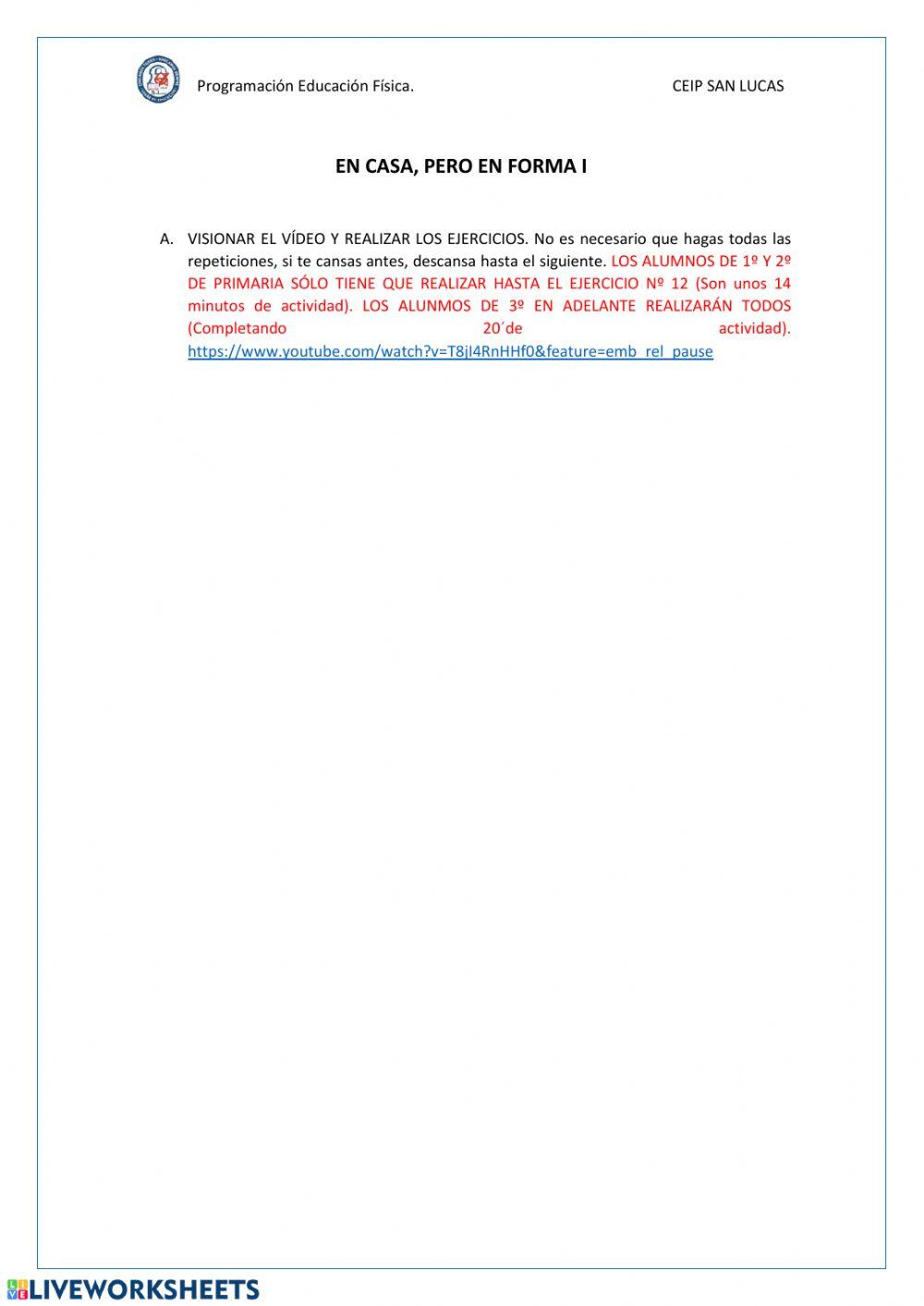 En casa, pero en forma I