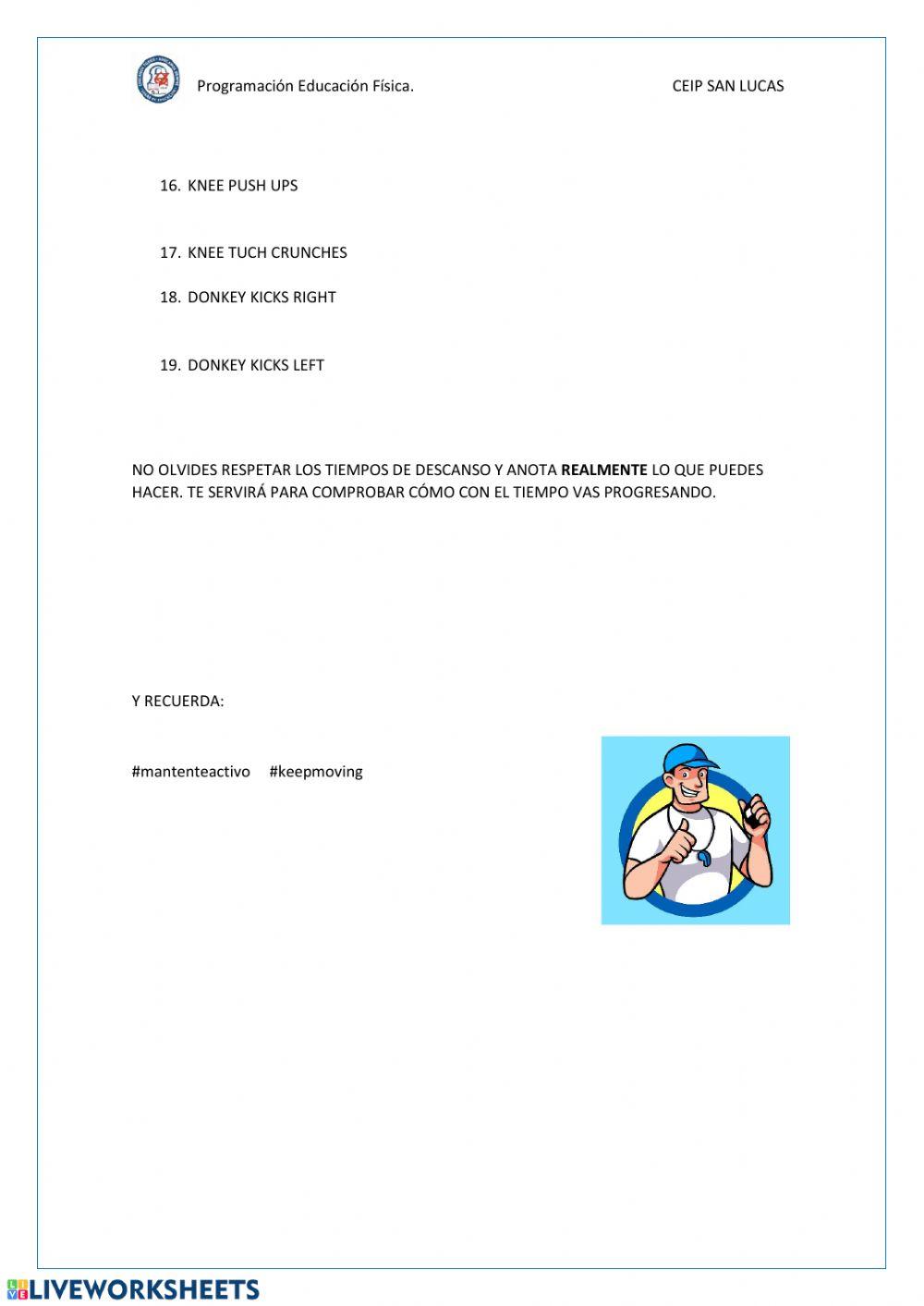 En casa, pero en forma I