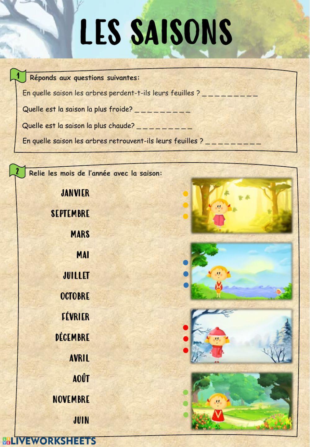 Les saisons Les saisons