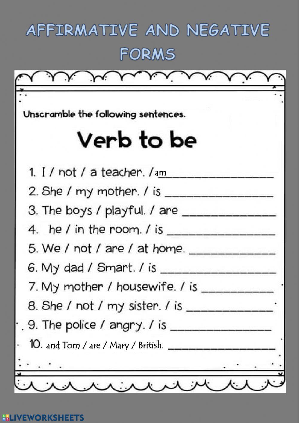 Verb to Be (present)