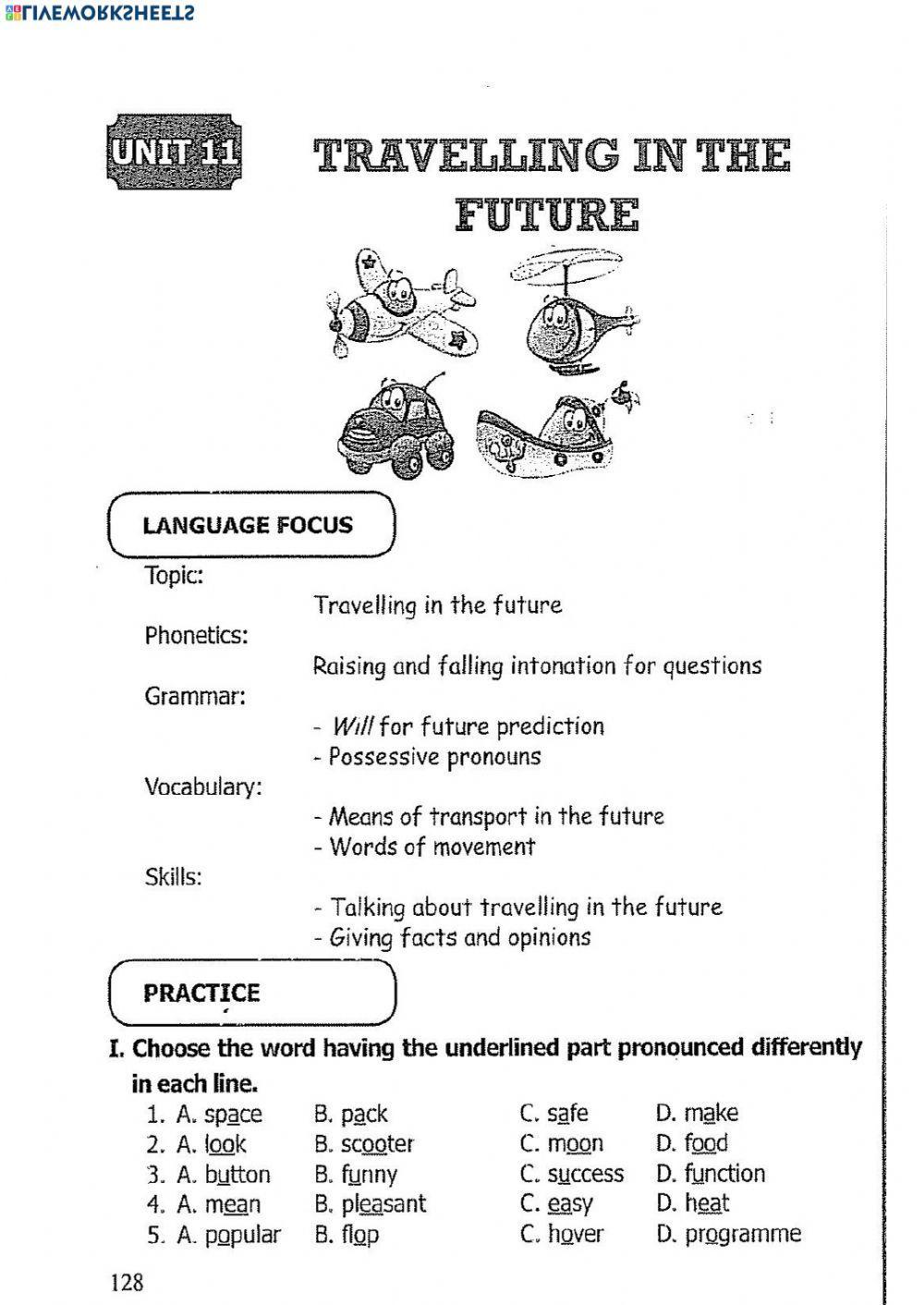 G7 - UNIT 11 - Travelling in the future