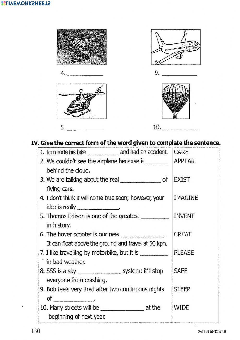 G7 - UNIT 11 - Travelling in the future