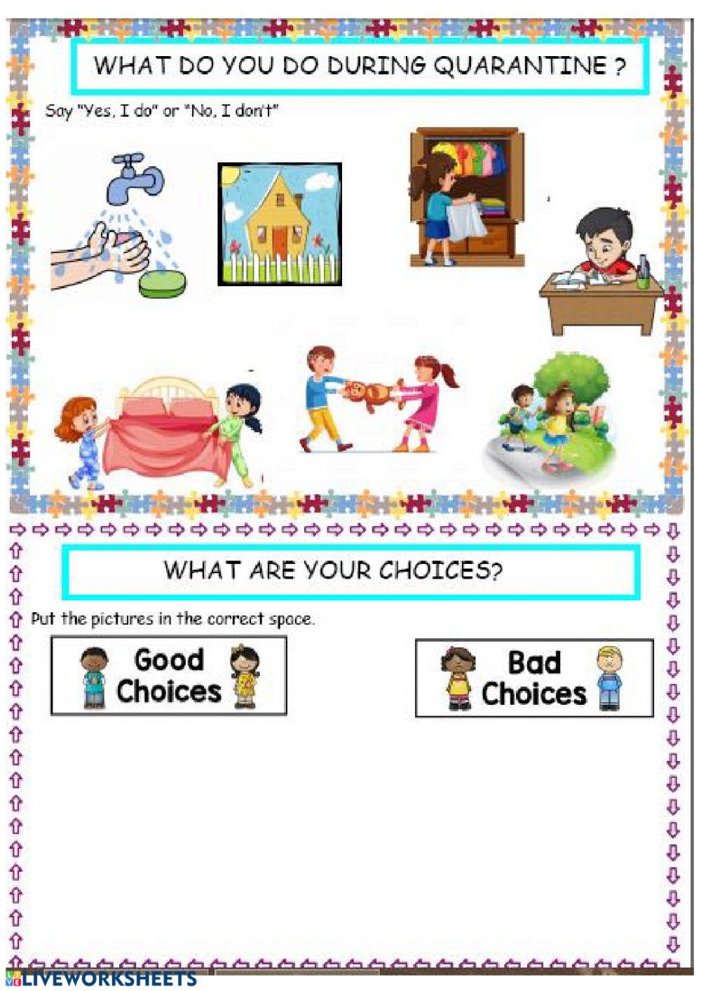 Good and bad choices