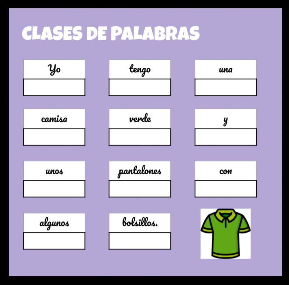 Clases de palabras