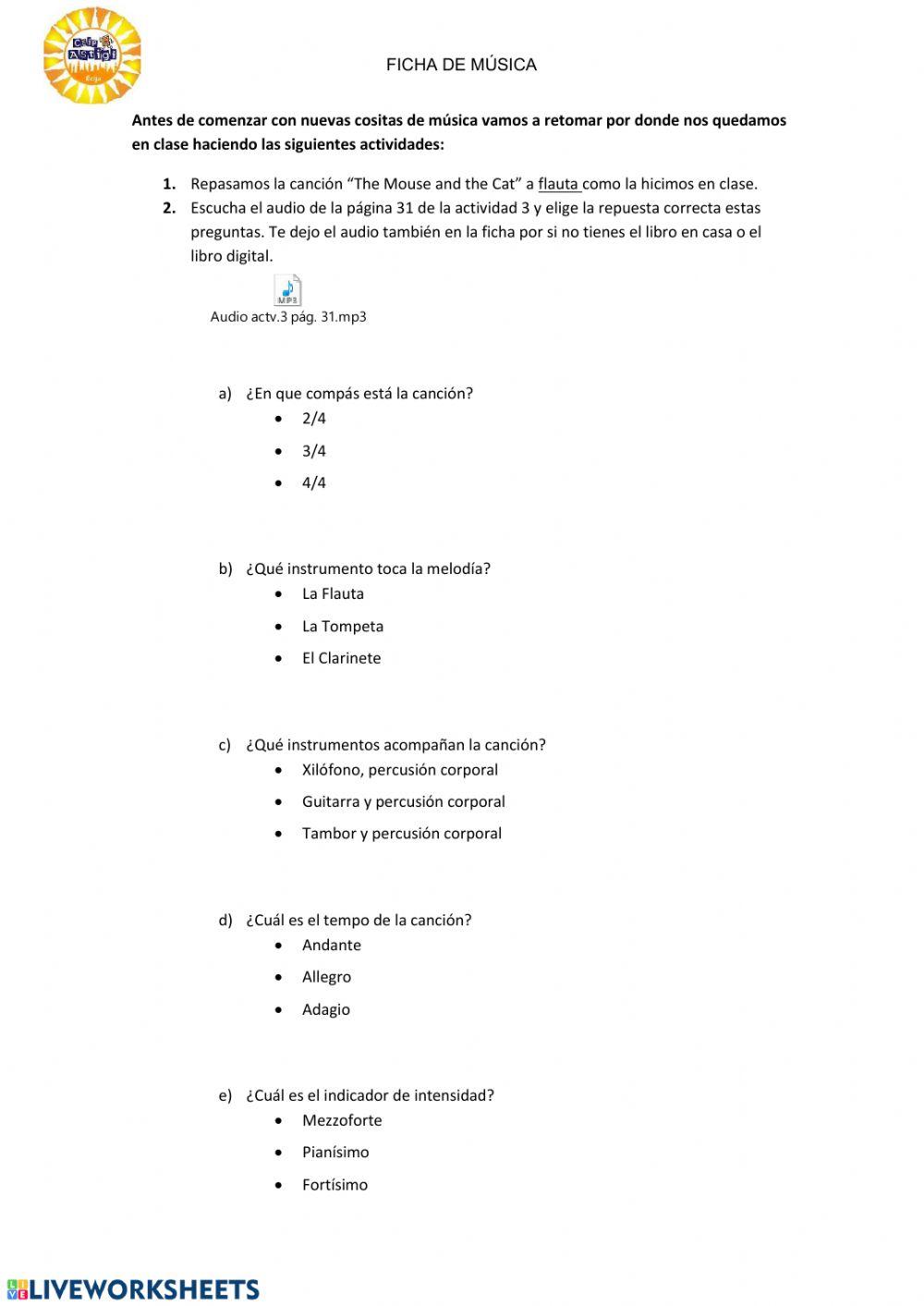 Preguntas sobre una canción