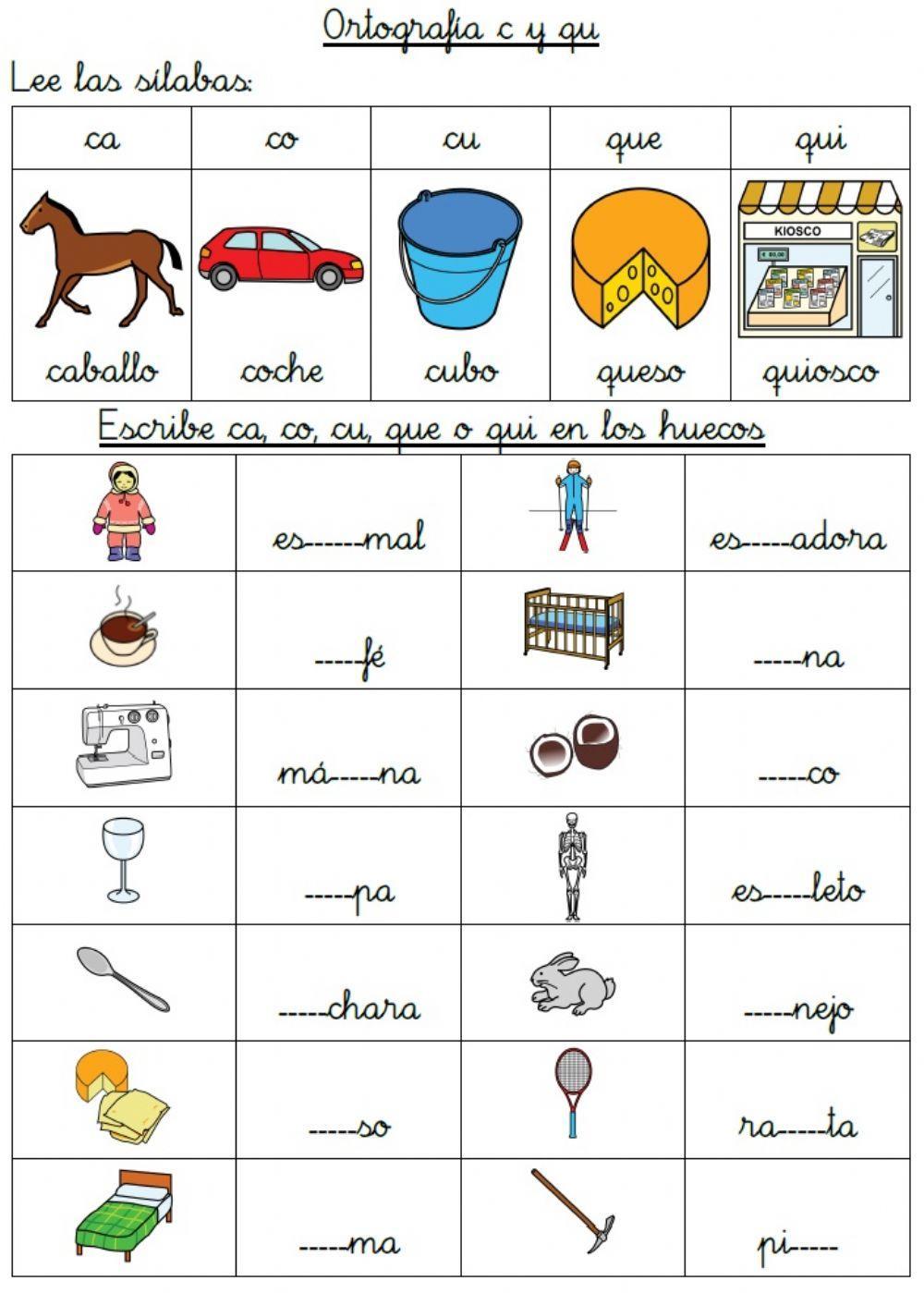Ortografía de c y qu Ortografía de c y qu