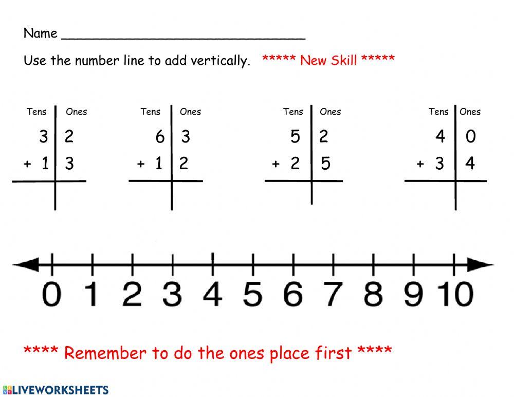 2 digit addition worksheet Live Worksheets
