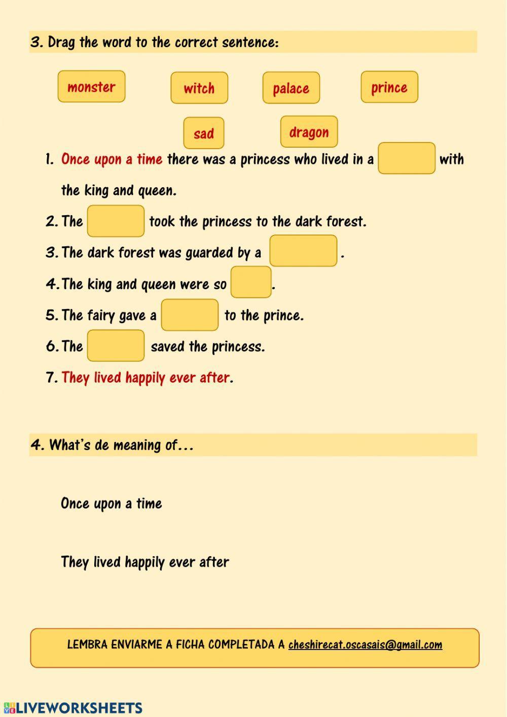 Fairy tales vocabulary