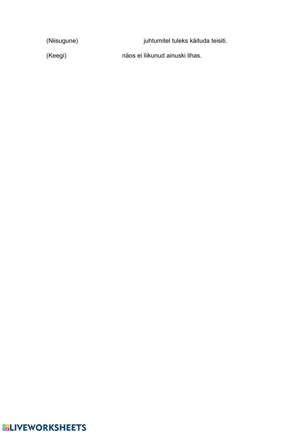 Käänamine. Põhikääne