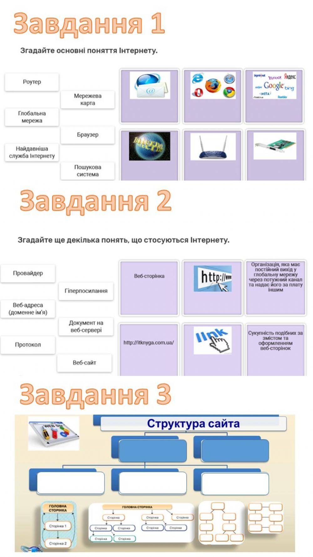 Інтернет. Веб-сайти worksheet | Live Worksheets