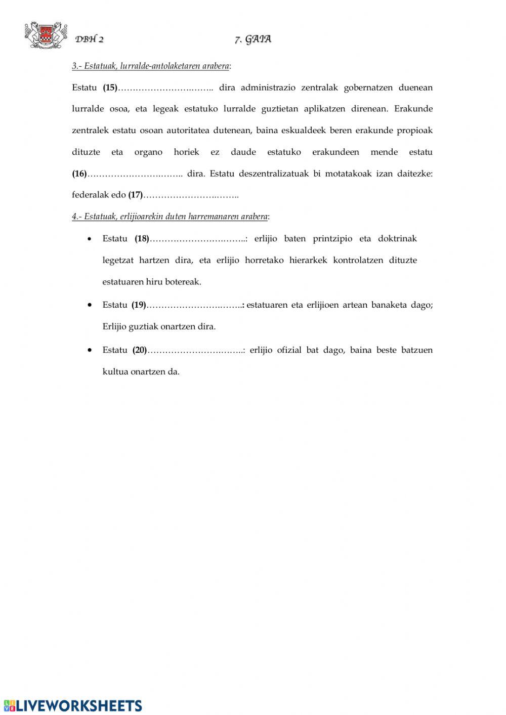 (DBH 2) Lurraldearen antolaketa (2)