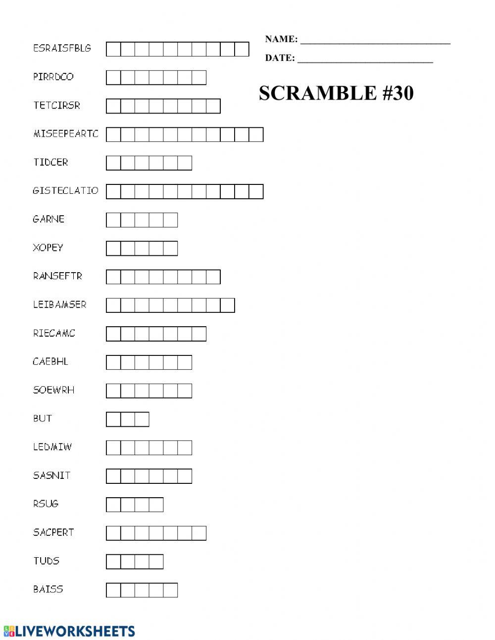 Scramble -30
