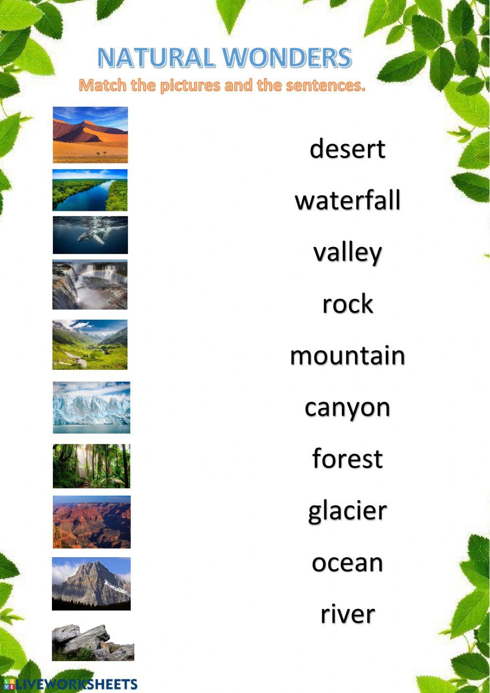 Natural Wonders Match