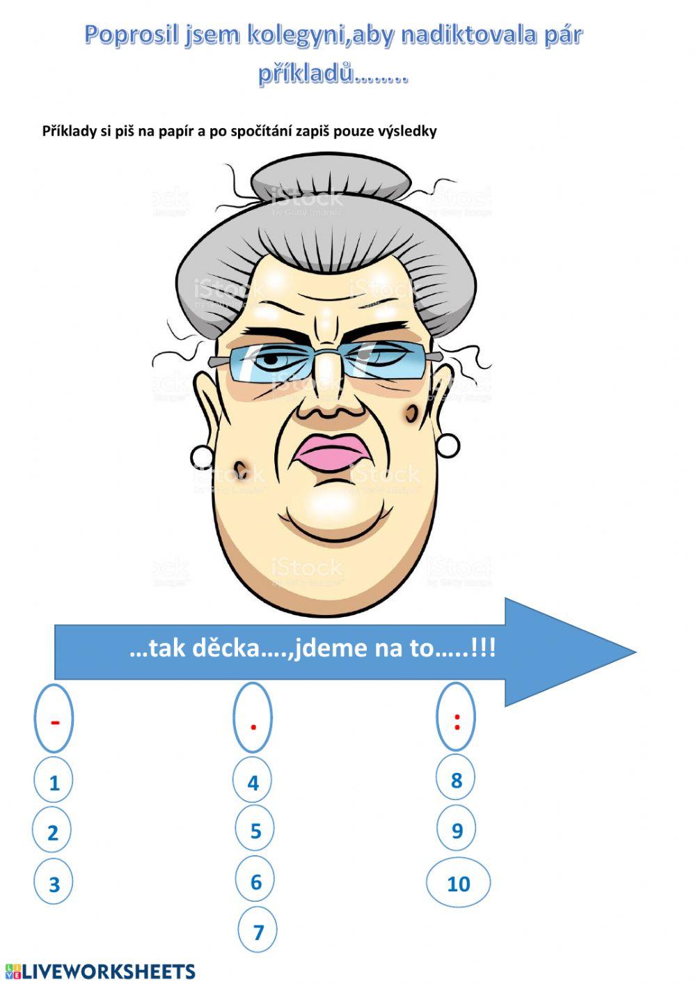 Diktované příklady