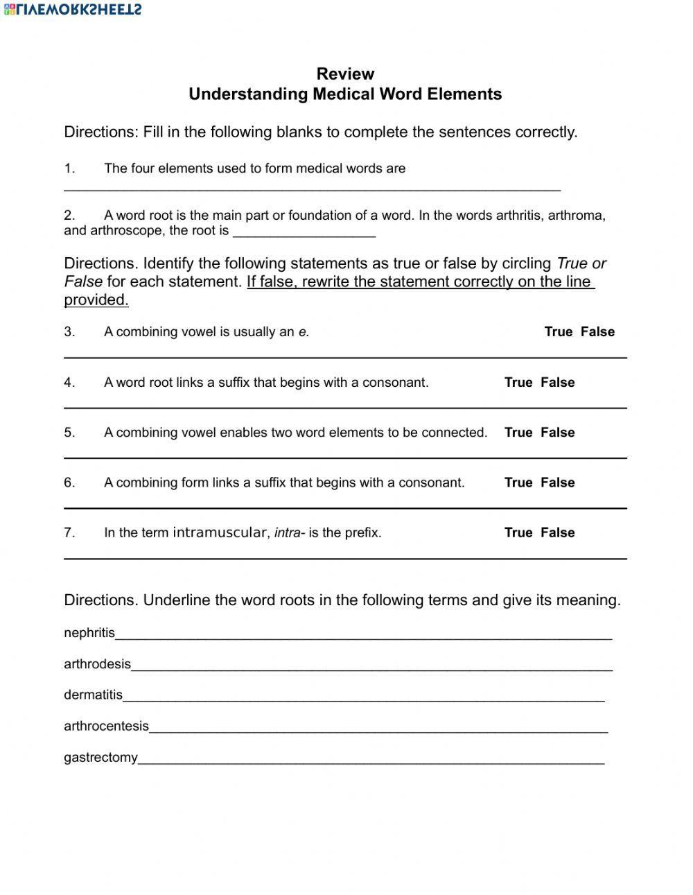 Medical Word Element Review (updated)