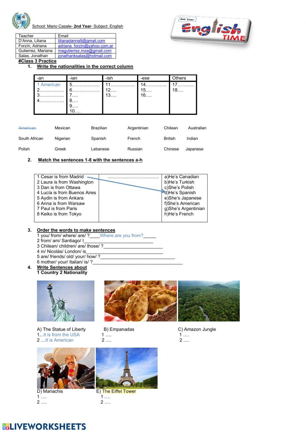 Countries and Nationalities