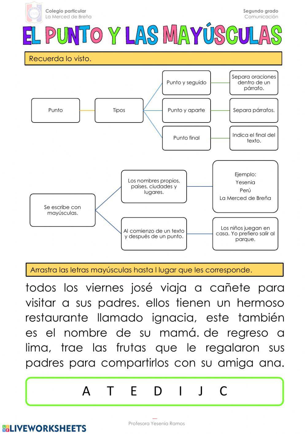 Las mayúsculas y los puntos