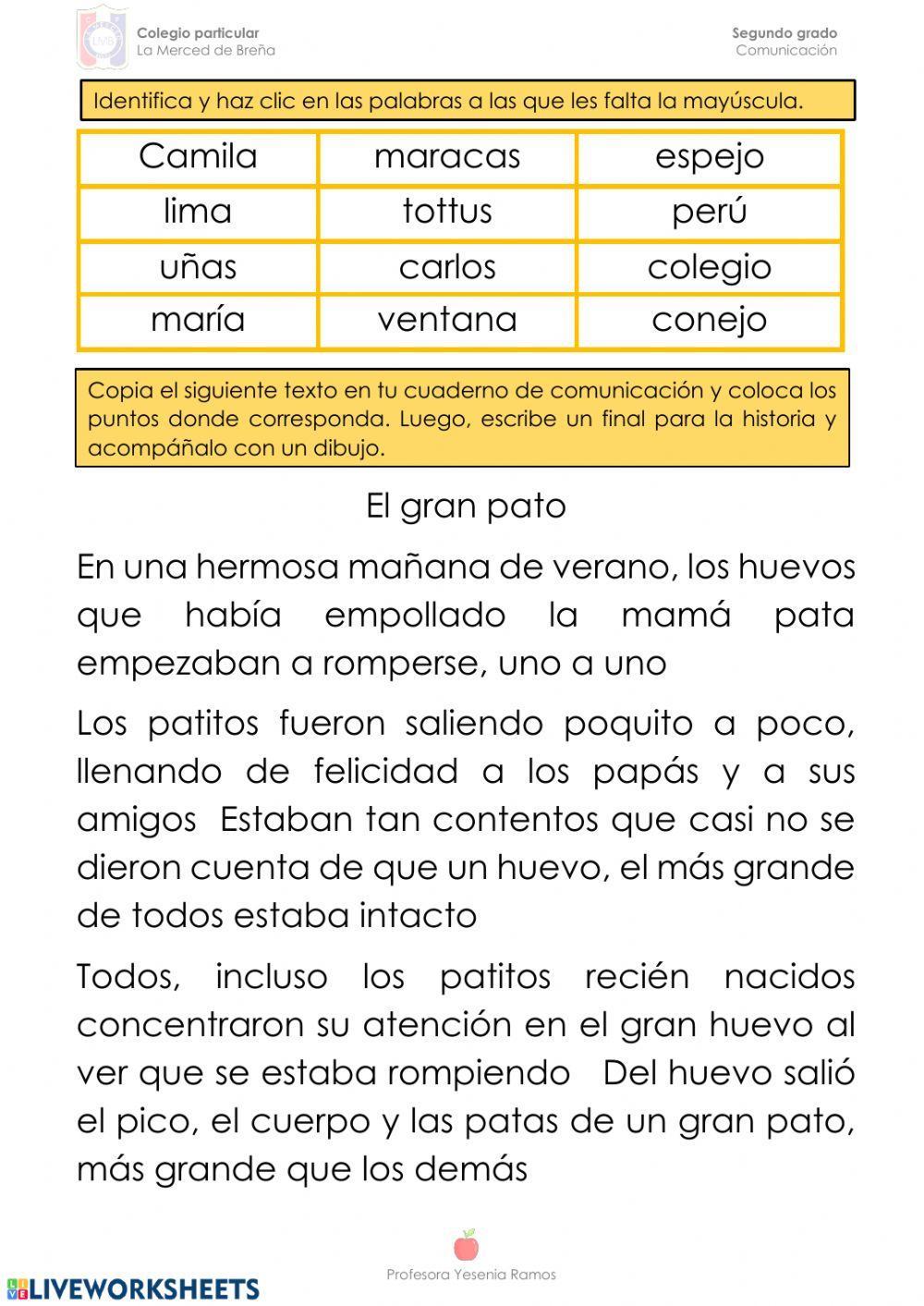 Las mayúsculas y los puntos