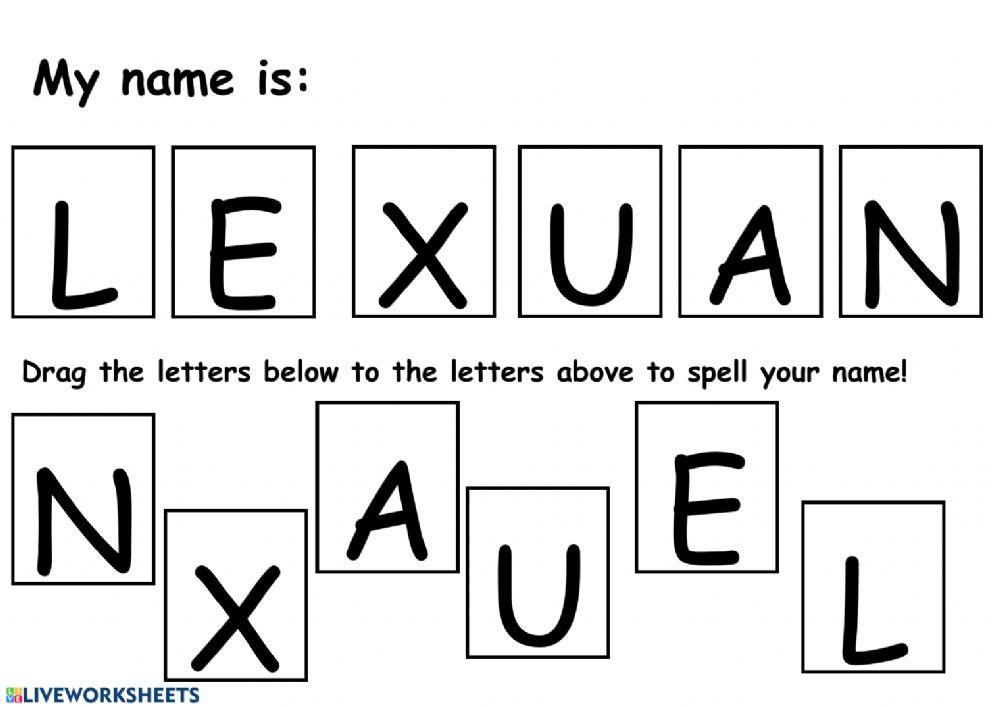 Le Xuan Letter Matching Name Worksheet