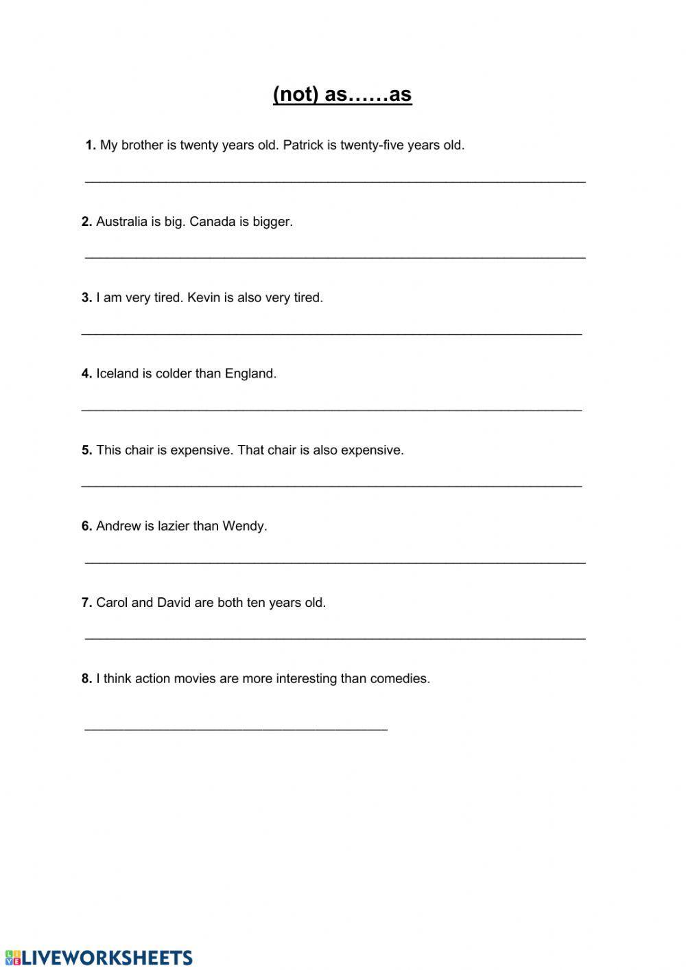 Comparison of adjectives