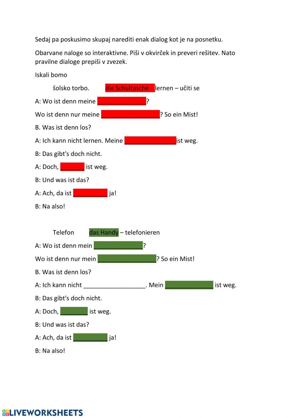 Personalpronomen  er, sie, es