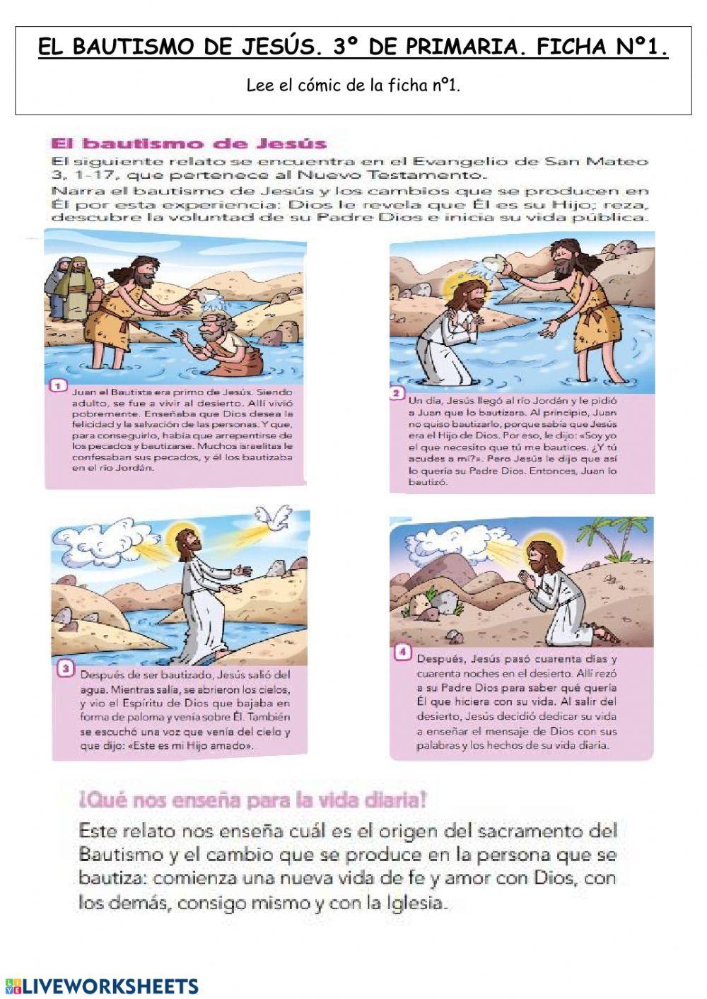 El Bautismo de Jesús.3º de Primaria.