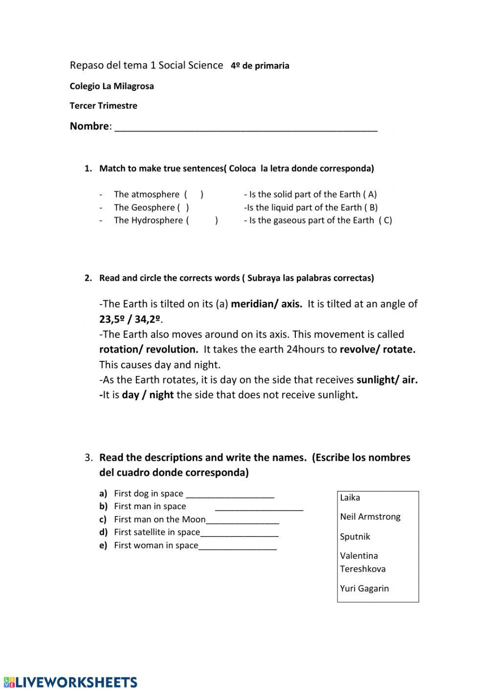 the-earth-worksheet-live-worksheets