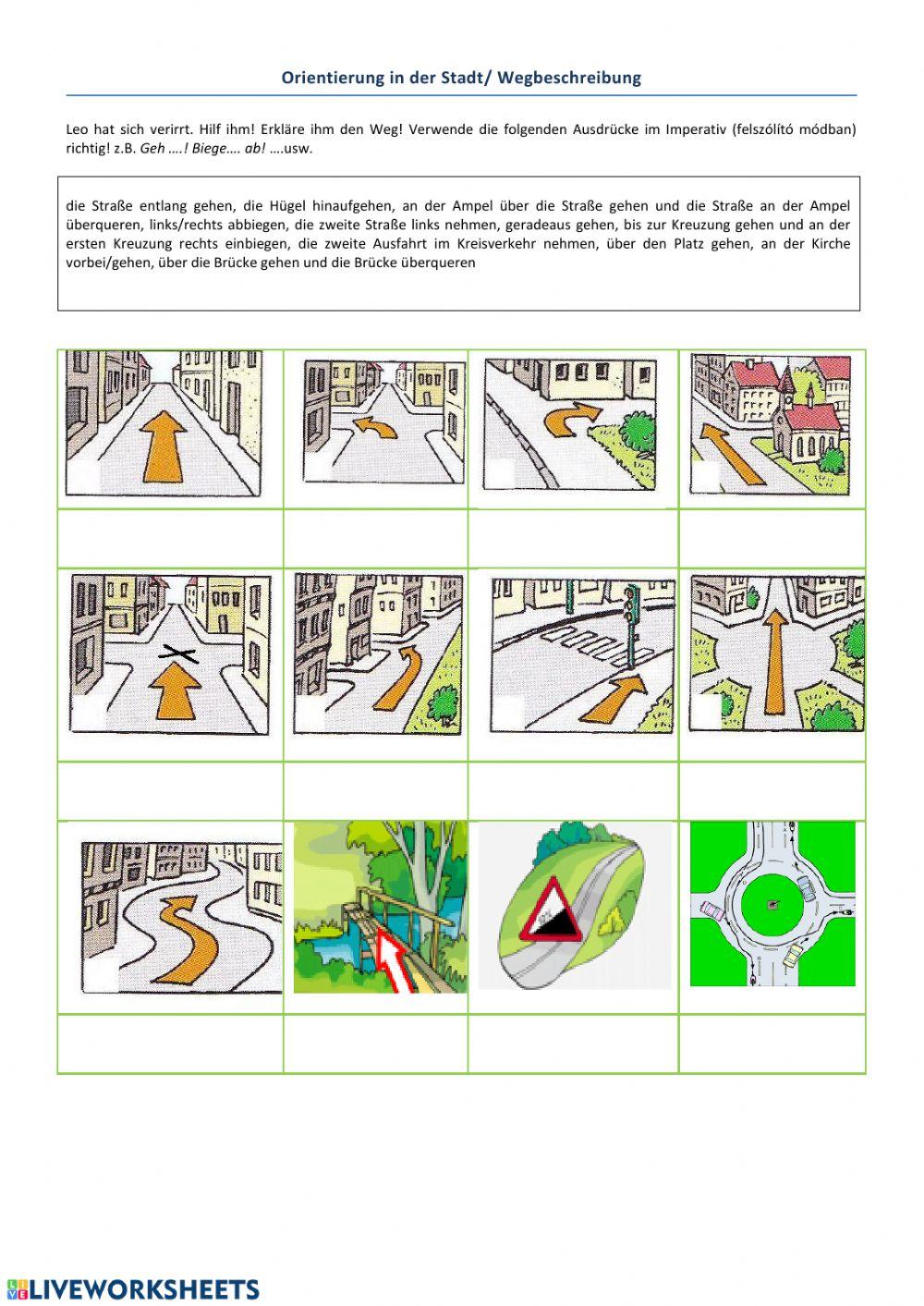 Wegbeschreibung Englisch übungen Pdf Klasse 4 WEGBESCHREIBUNG - ÜBUNG 5469245 | Egyedi Brigitta