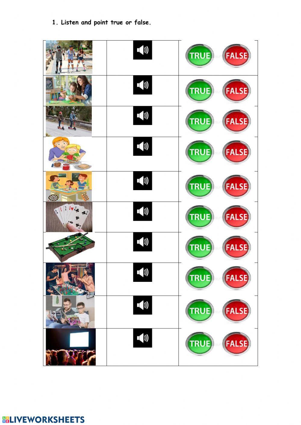 Activities at youth club