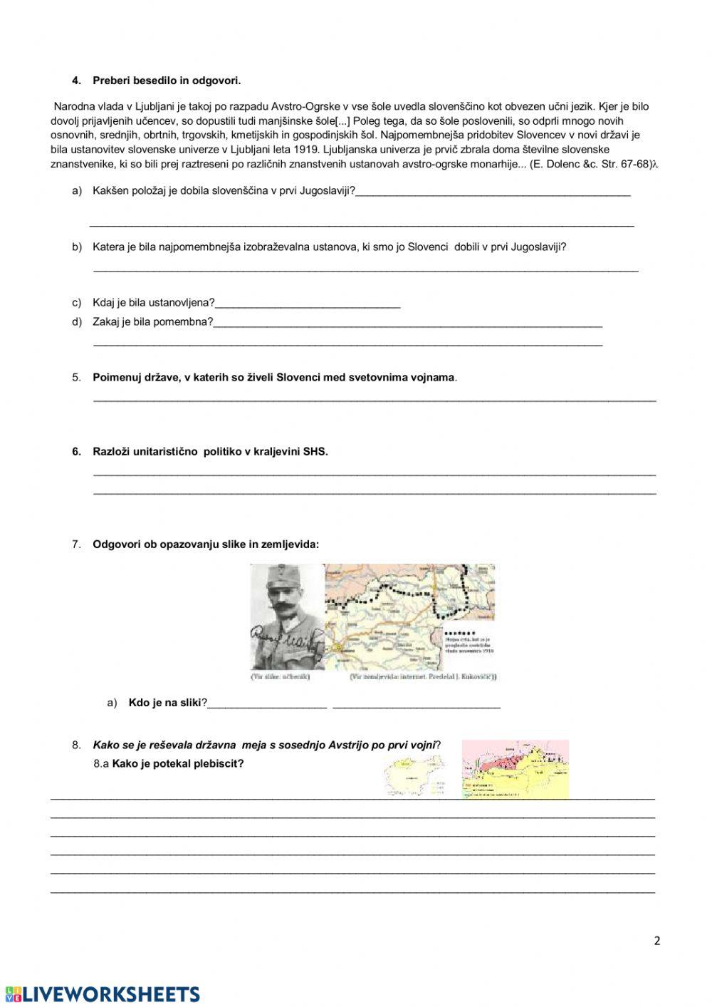 Slovenci v 1.pol.20.stoletja