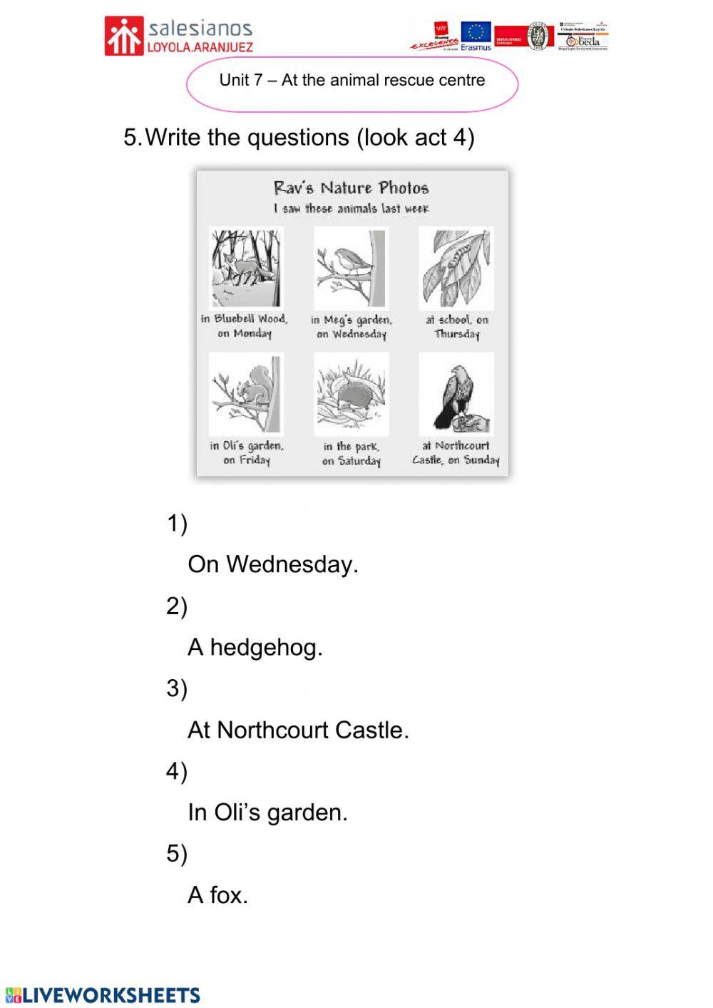 Lesson 1 Unit 7 English 5º