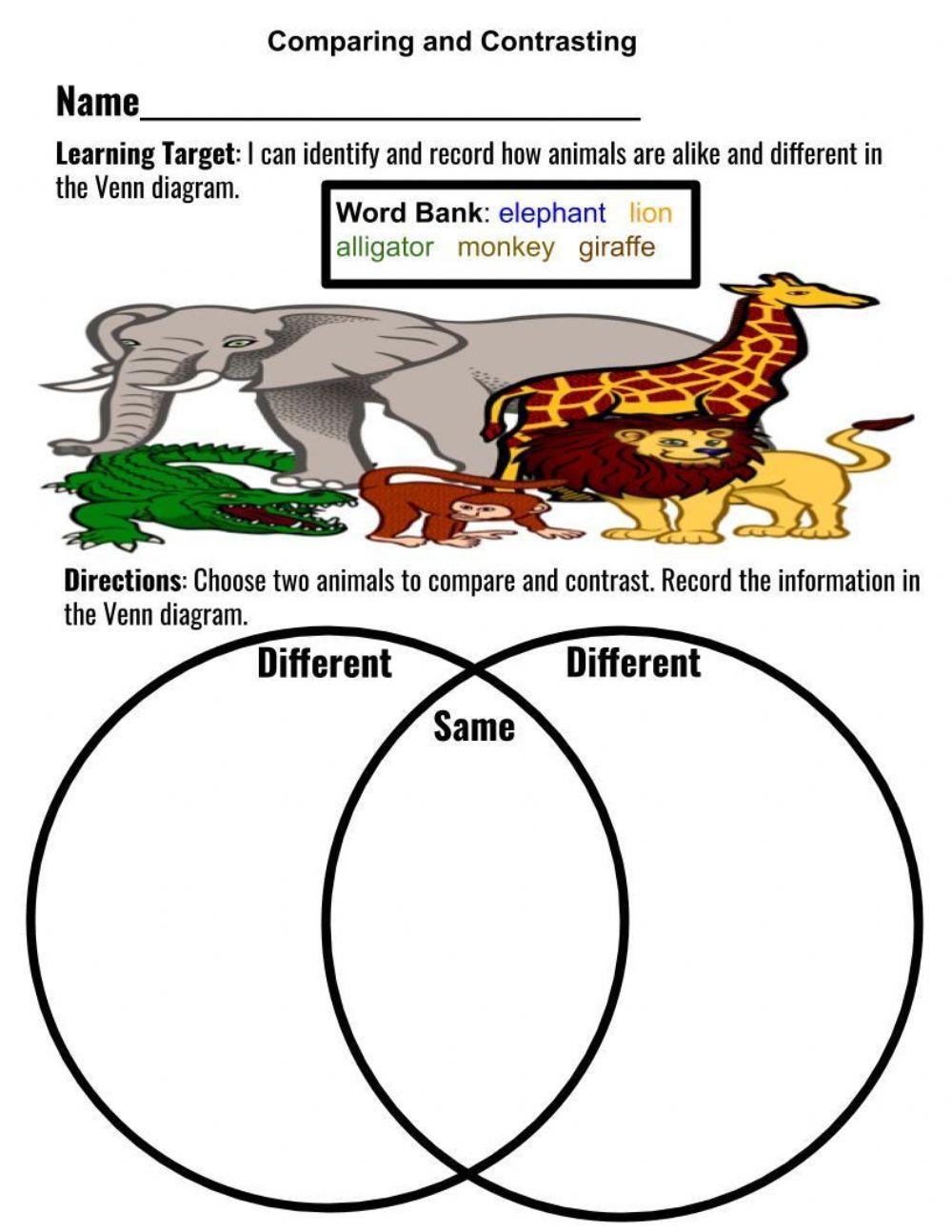 Comparing and Contrasting Comparing and Contrasting