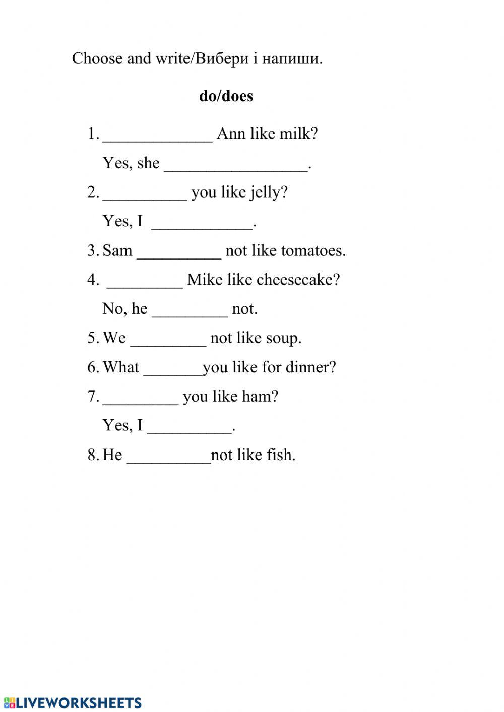 Do-does 98304 | Natalia Zozulia | Live Worksheets