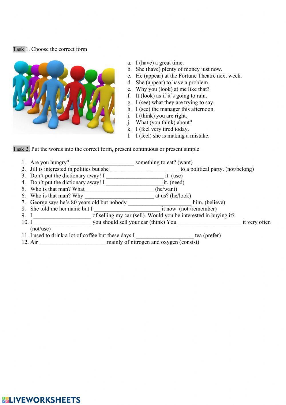 Stative and non-stative verbs