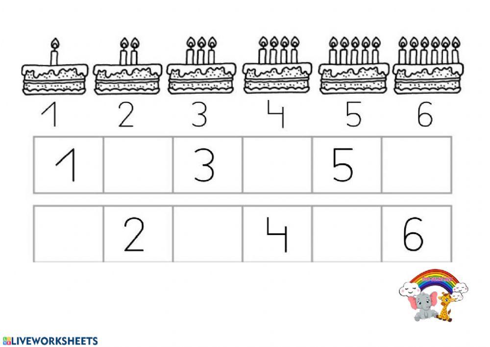 CSC: coloca el número en la casilla correspondiente