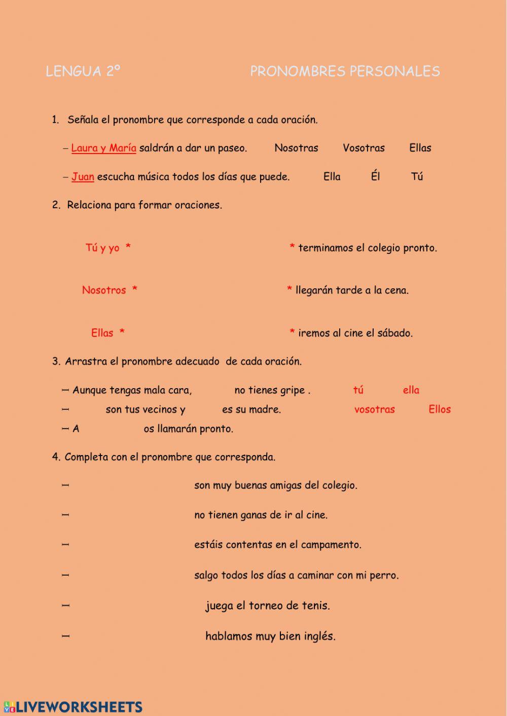 Pronombres personales