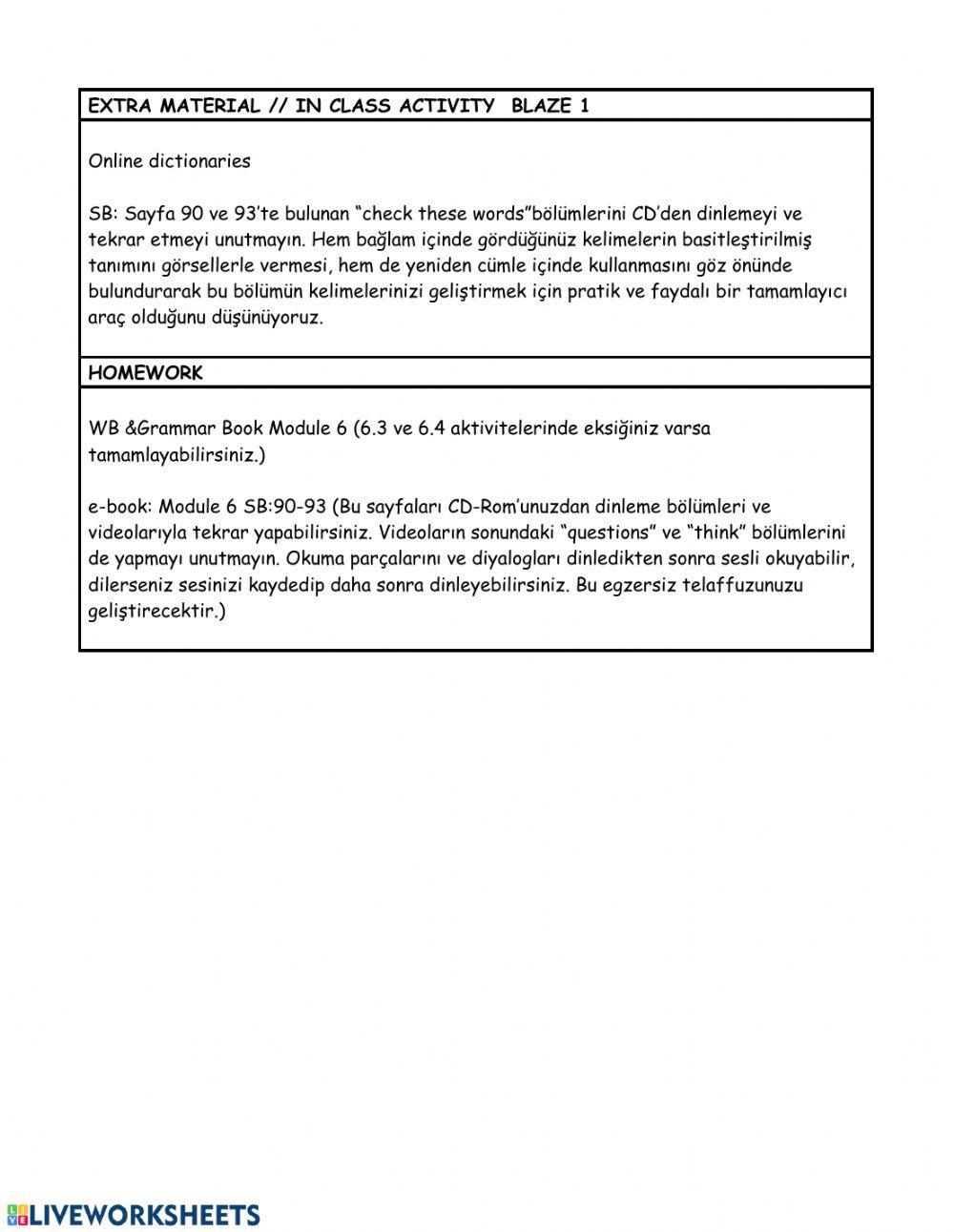 Level 4 Week 18 weekly plan